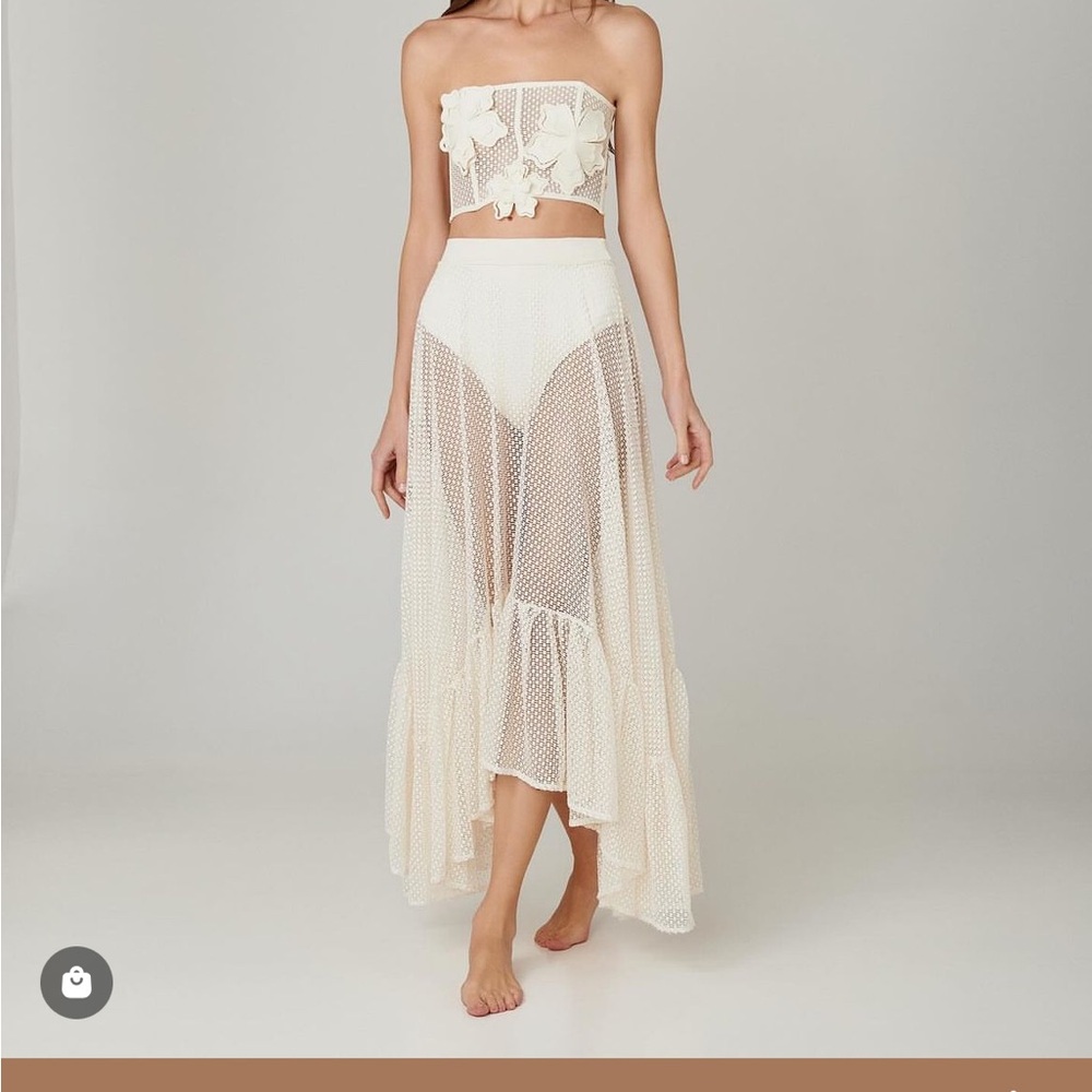 COPY - Wore once for a few hours. Pink stain on bottom of back of skirt. Super …
